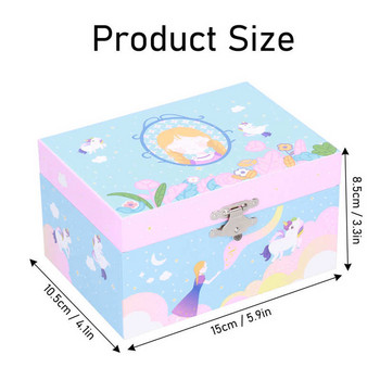 Παιδικό μιούζικαλ κοσμηματοπωλείο Kid girls Cartoon Ballerina Storage Box Organizer Δώρο Παιδικό Μουσικό Κουτί κοσμημάτων