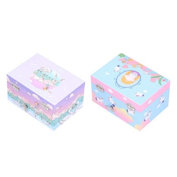 Παιδικό μιούζικαλ κοσμηματοπωλείο Kid girls Cartoon Ballerina Storage Box Organizer Δώρο Παιδικό Μουσικό Κουτί κοσμημάτων