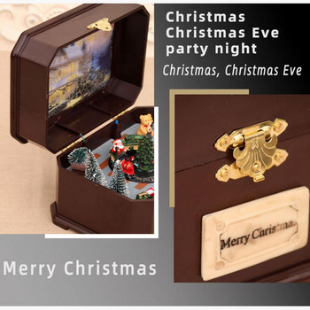 Xmas Music Box Innovative Merry Christmas Tiny Musical Box Χρηματοκιβώτιο Χριστουγεννιάτικο Μουσικό Κουτί Χριστουγεννιάτικο Στολίδι Μουσικό κουτί για δώρο