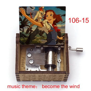 Anime The Cat Return Print Music Box Θέμα Kazeni Naru Become The Wind Ξύλινα παιδικά γενέθλια Πρωτοχρονιάτικα δώρα Χριστουγέννων