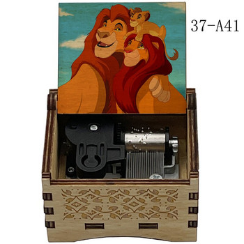 Lion Music king Box Can You Feel The Love Tonight Θέμα Έγχρωμη εκτύπωση Wind Up μηχανικό ξύλινο Παιδικά δώρα γενεθλίων διακόσμηση σπιτιού