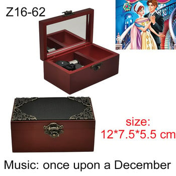 Ξύλινο lilium totoro ουρλιαχτό Anastas homura zen zenze InuYasha Music Box κουτί αποθήκευσης κοσμημάτων Wind Up κορίτσι χριστουγεννιάτικο νέο έτος