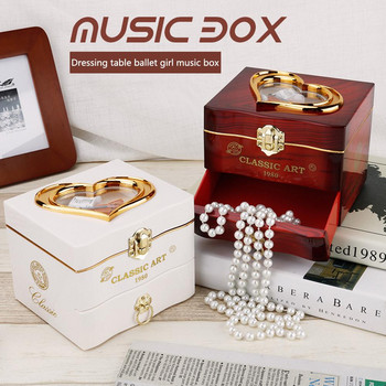 Κοσμήματα Μουσικό Κουτί Κλασική Περιστρεφόμενη Χορεύτρια Μπαλαρίνα Πιάνο Ρολόι Πλαστικά Κορίτσια Χέρι Στρόφαλο Μουσικός Μηχανισμός Δώρο Χριστουγέννων