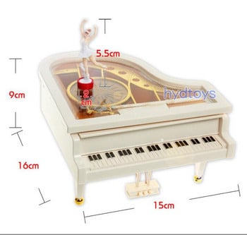 μουσικό κουτί γούνα elise Rotary Classical Ballerina Girl On The Piano Model Music Box Δώρο γενεθλίων γάμου αγάπη Διακόσμηση σπιτιού