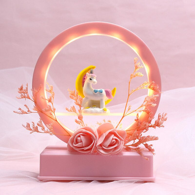 Lány szív zenedoboz fényekkel csillag éjszakai fény Romantikus szoba dekoráció születésnapi ajándék