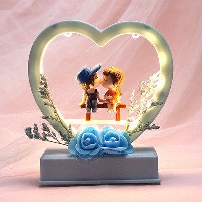 Lány szív zenedoboz fényekkel csillag éjszakai fény Romantikus szoba dekoráció születésnapi ajándék