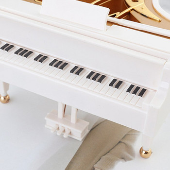 Music Box Vintage Melody Σχήμα πιάνου Διακόσμηση σπιτιού Αξεσουάρ Στολίδι κρεβατοκάμαρας E2S