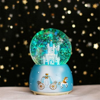 Fairy Tale Princess Castle Crystal Ball Music Box Άγαλμα με Snowflake Girl Παιδικό πάρτι γενεθλίων Δώρο για παιδιά του Αγίου Βαλεντίνου