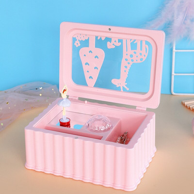 Kreativna jednostavna, moderna plastična glazbena kutija u obliku klavira Ukrasi za prijateljskog para Rođendanska djevojka Poklon Rotirajuća glazbena kutija u obliku glazbe