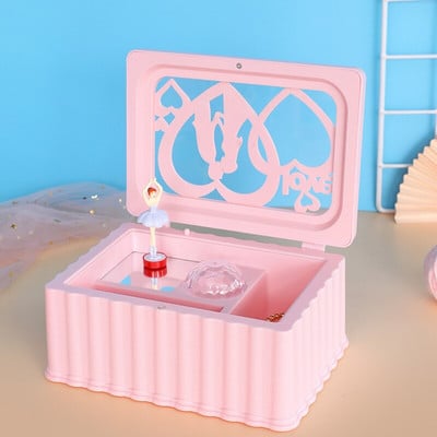 Kreativna jednostavna, moderna plastična glazbena kutija u obliku klavira Ukrasi za prijateljskog para Rođendanska djevojka Poklon Rotirajuća glazbena kutija u obliku glazbe