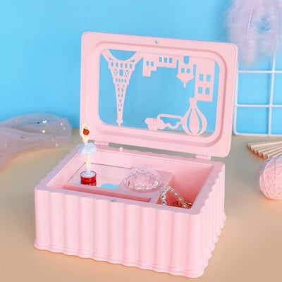 Kreativna jednostavna, moderna plastična glazbena kutija u obliku klavira Ukrasi za prijateljskog para Rođendanska djevojka Poklon Rotirajuća glazbena kutija u obliku glazbe