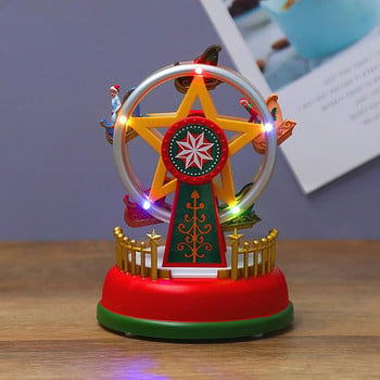 Carousel Ferri Wheel Glowing Music Box 2021 Χριστουγεννιάτικο δώρο Χριστουγεννιάτικα στολίδια 2022 Πρωτοχρονιά Χριστουγεννιάτικη διακόσμηση για το σπίτι