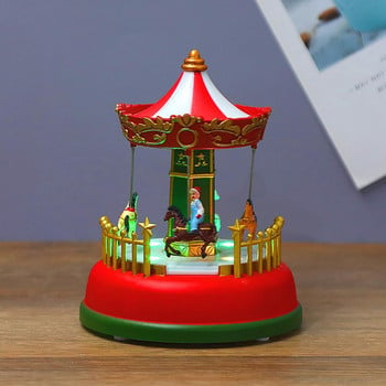 Carousel Ferri Wheel Glowing Music Box 2021 Χριστουγεννιάτικο δώρο Χριστουγεννιάτικα στολίδια 2022 Πρωτοχρονιά Χριστουγεννιάτικη διακόσμηση για το σπίτι