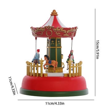 Carousel Ferri Wheel Glowing Music Box 2021 Χριστουγεννιάτικο δώρο Χριστουγεννιάτικα στολίδια 2022 Πρωτοχρονιά Χριστουγεννιάτικη διακόσμηση για το σπίτι