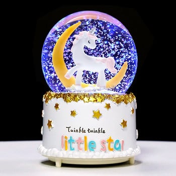 Girl Heart Cartoon Crystal Ball Music Box Στολίδι Princess Music Box Δώρο γενεθλίων Snow Astronaut Sailor Moon Carousel