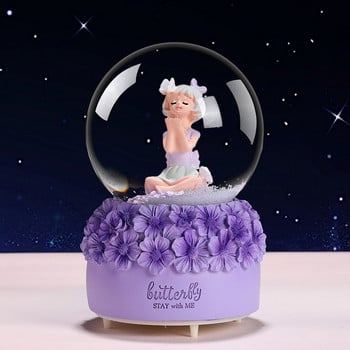 Girl Heart Cartoon Crystal Ball Music Box Στολίδι Princess Music Box Δώρο γενεθλίων Snow Astronaut Sailor Moon Carousel