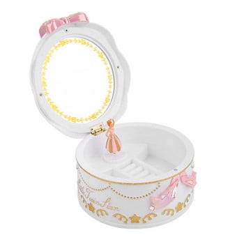 Musical Musical Box Miniature Rotary Ballerina Girl Αποθήκευση κοσμημάτων για Παιδιά Κορίτσια Παιδικό Rotary Music Box