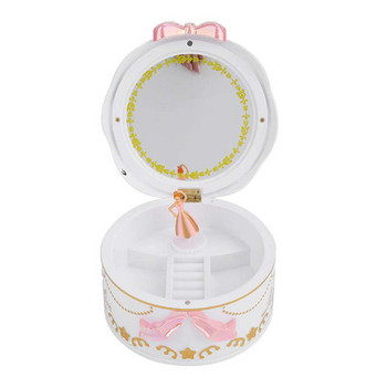 Musical Musical Box Miniature Rotary Ballerina Girl Αποθήκευση κοσμημάτων για Παιδιά Κορίτσια Παιδικό Rotary Music Box