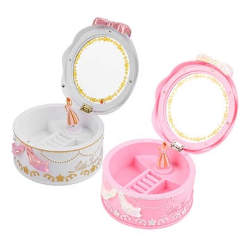 Musical Musical Box Miniature Rotary Ballerina Girl Αποθήκευση κοσμημάτων για Παιδιά Κορίτσια Παιδικό Rotary Music Box