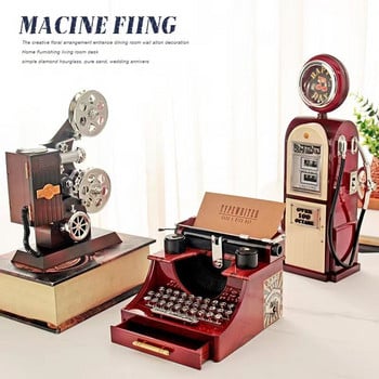 Fuel Dispenser Music Box Ρετρό δημιουργικό δώρο γενεθλίων Winding Music Box Αποθήκευση κοσμημάτων Στείλτε κορίτσια Όμορφο δώρο μουσικού κουτιού