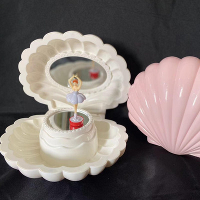 Creative Shell Music Box Dancing Girl Cutie muzicala Copii Oglinda Cutie de bijuterii Cadou de aniversare Decor muzical Cadouri de Craciun Fata