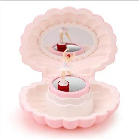 Creative Shell Music Box Dancing Girl Cutie muzicala Copii Oglinda Cutie de bijuterii Cadou de aniversare Decor muzical Cadouri de Craciun Fata