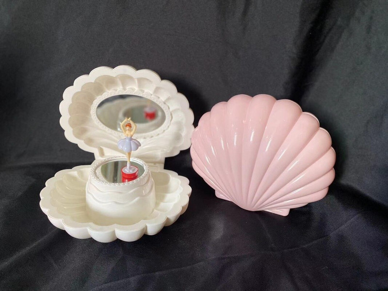 Creative Shell Music Box Dancing Girl Cutie muzicala Copii Oglinda Cutie de bijuterii Cadou de aniversare Decor muzical Cadouri de Craciun Fata