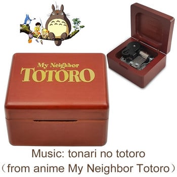 Anime My Neighbor Totoro Ξύλινο Μουσικό Κουτί Mechanical Tonari No Totoro Bronzing Luxurious Crafts Friends Χριστουγεννιάτικο δώρο