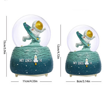 Creative Space Astronaut Crystal Ball Μουσικό κουτί Διακόσμηση Φοιτητικό Μουσικό Κουτί Δώρο Χιονιού Νερού Δώρο Γενεθλίων Διακόσμηση σπιτιού