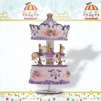 4 Color Music Box Laxury Windup 3-άλογα Carousel Music Box Artware/Gift Melody Castle In the Sky αναμνηστικά γάμου για διακόσμηση σπιτιού