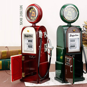 Old School Station Music Box Retro Simulation Vintage Music Box Melody Desktop Decoration Bar Restaurant Figurines Δώρο