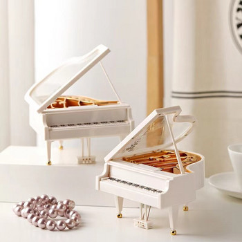 iLiving Dancing Piano Music Box Коледна двойка Романтичен подарък Подарък за детски рожден ден Музикална кутия с часовников механизъм Десктоп декорация