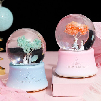 Δημιουργικό Δώρο Ζευγάρι Δέντρο Flash Διακόσμηση Κρυστάλλινη Μπάλα Μουσικό Κουτί για αποστολή δώρου φίλης φοιτήτριας Διακόσμηση κρεβατοκάμαρας Snow Globe