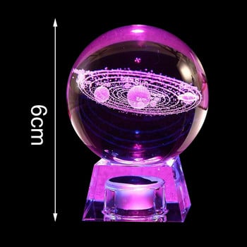 Crystal Snow Globe Elk Solar System Milky-Way Crystal Ball Snow Globe Γυάλινα φωτάκια Δώρο γενεθλίων Spinning Crafts Διακόσμηση επιφάνειας εργασίας