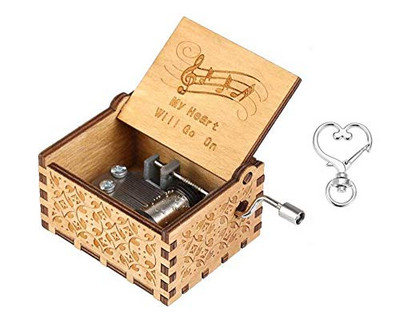 Fa kézi forgattyús zenedoboz DavyJones téma Musical dobozok Queen You My Sunshine születésnapi karácsonyi ajándék