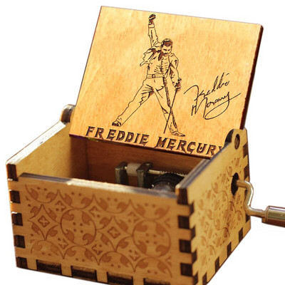 Fa kézi forgattyús zenedoboz DavyJones téma Musical dobozok Queen You My Sunshine születésnapi karácsonyi ajándék