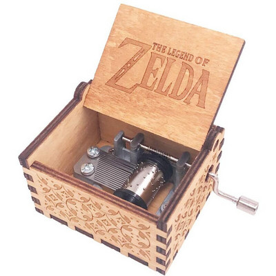 Fa kézi forgattyús zenedoboz DavyJones téma Musical dobozok Queen You My Sunshine születésnapi karácsonyi ajándék