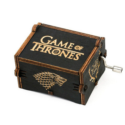 Fa kézi forgattyús zenedoboz DavyJones téma Musical dobozok Queen You My Sunshine születésnapi karácsonyi ajándék