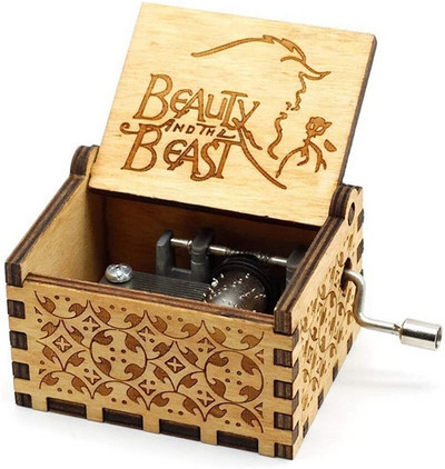 Fa kézi forgattyús zenedoboz DavyJones téma Musical dobozok Queen You My Sunshine születésnapi karácsonyi ajándék