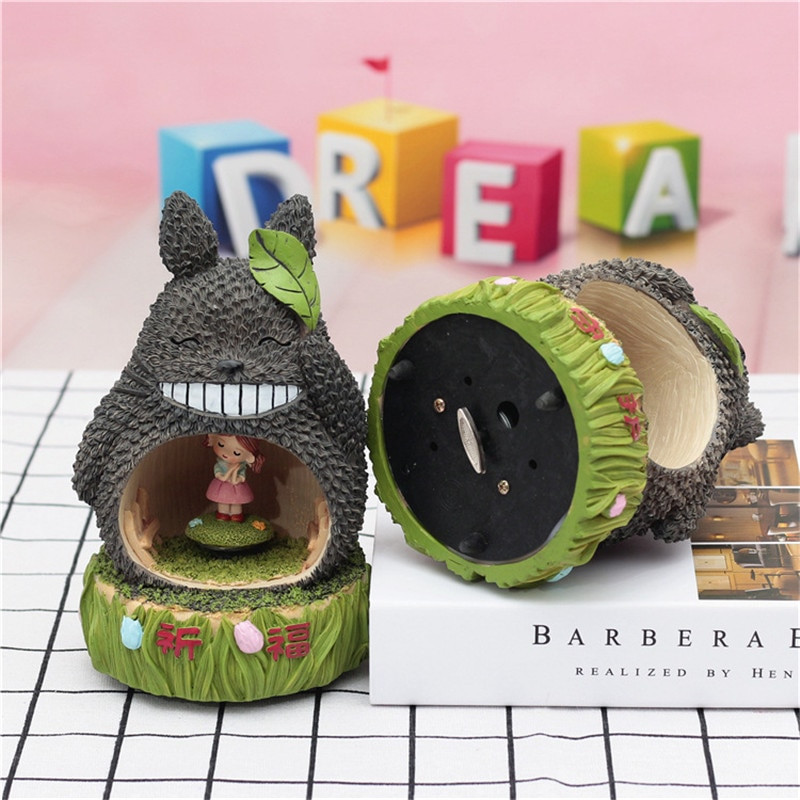 Gyanta Rajzfilm Totoro Forgó Zenés Box Klasszikus Találkozó Boldogság Szomszédom Totoro Figura Artware Születésnapi ajándék