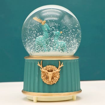 Elk Crystal Ball Starry Sky Music Box Boys Toys Δώρο για την Ημέρα του Αγίου Βαλεντίνου Rainbow Glowing Snowflakes Διακόσμηση σπιτιού Στολίδι επιφάνειας εργασίας