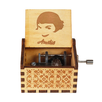 Ξύλινο μουσικό κουτί DIY Hand Crank Τραγούδι με θέμα την ταινία Κλασικά στολίδια ρετρό γλυπτική Δώρο Διακόσμηση σπιτιού