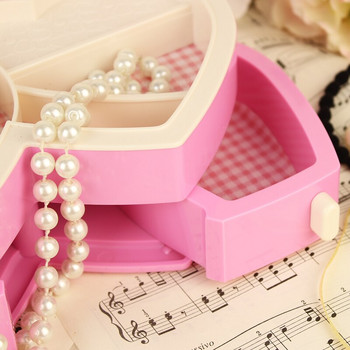 Classical For Elise Heart Music Box Δώρο γενεθλίων Πλαστική θήκη για κοσμήματα Χέρι με μανιβέλα χορεύοντας μπαλέτο κορίτσι μπαλαρίνα Μιούζικαλ κουτιά