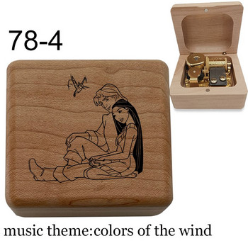 Печат на музикална фигура Colors of the Wind Wind Up Music Box за филмови фенове Деца Момиче Момче Тийнейджъри Новогодишен коледен подарък