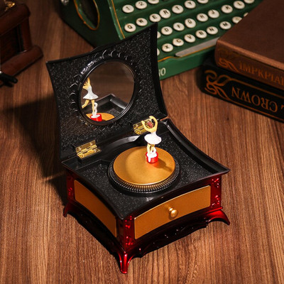 Meigipeegel Ehtekast Muusikakarp Tantsivad Baleriinad Sahtel Tüdruk Muusikakarp Lapsed Muusikaline mänguasi Kingitus Muusikakarp Roosa