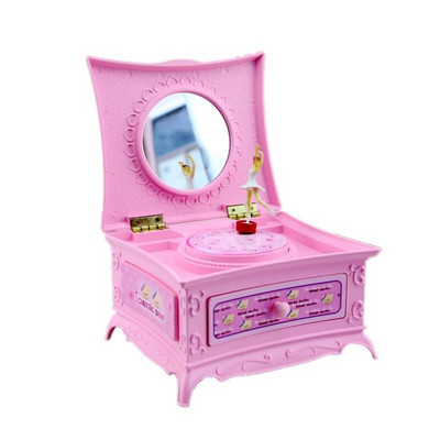 Meigipeegel Ehtekast Muusikakarp Tantsivad Baleriinad Sahtel Tüdruk Muusikakarp Lapsed Muusikaline mänguasi Kingitus Muusikakarp Roosa