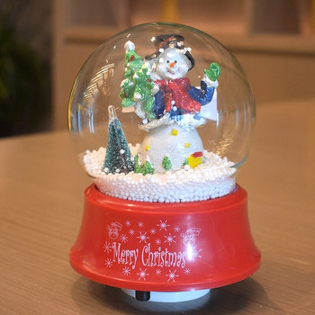 Коледна музикална кутия Въртене Прозрачна топка Сфера Орнамент Консумативи за парти декор