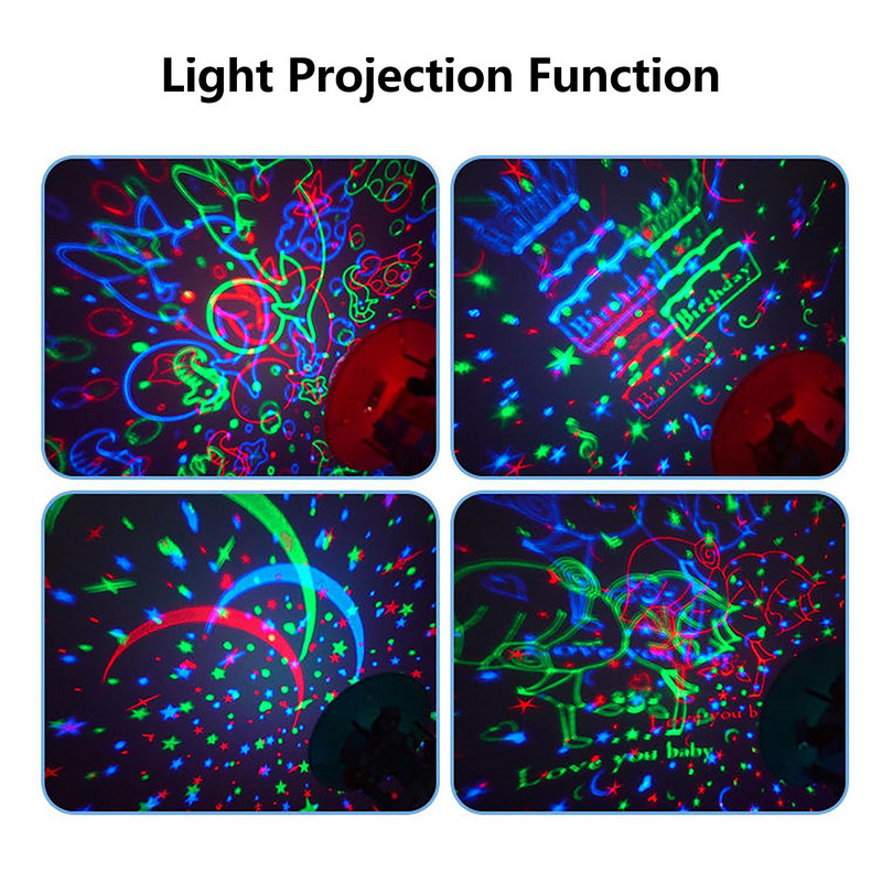 Cutie muzicală Carusel Cai Carusel Cutie muzicală cu lumini LED Cutie muzicală rotativă Cadouri de Crăciun pentru aniversarea copiilor