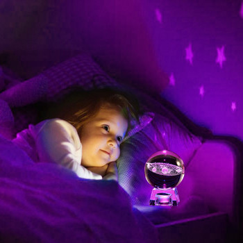 Light Up Crystal Snow Globe Συλλεκτικό Crystal Sphere Night Light Υπέροχο δώρο γενεθλίων για παιδιά