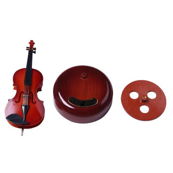 Музикална кутия за цигулка, въртяща се музикална основа, инструмент за класическа музикална кутия, подарък за момчета, момичета, рожден ден Коледа